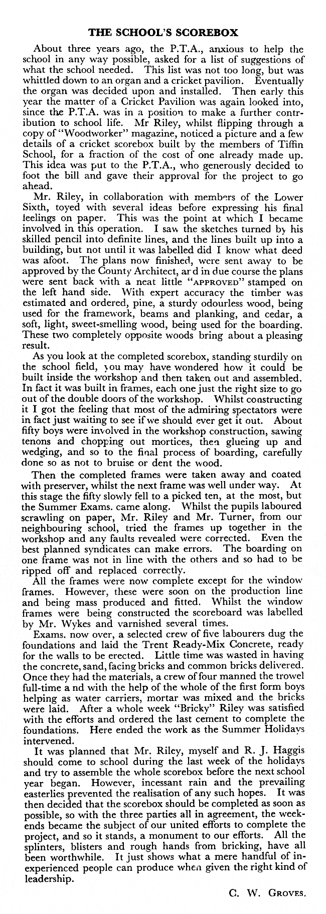 Cricket report (1957)